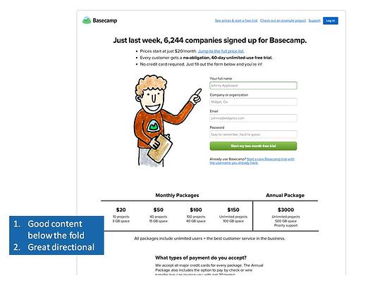 landing page example