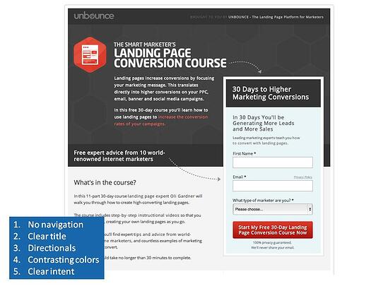 landing page example