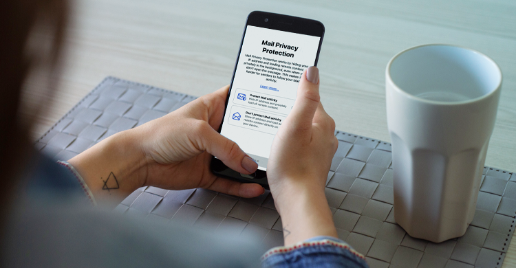 Phone with Apple's new IOS15 mail privacy protection